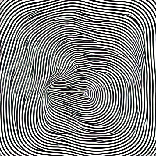 Image similar to a fish made of abstract lines, generative art, black and white color scheme, trending on artstation