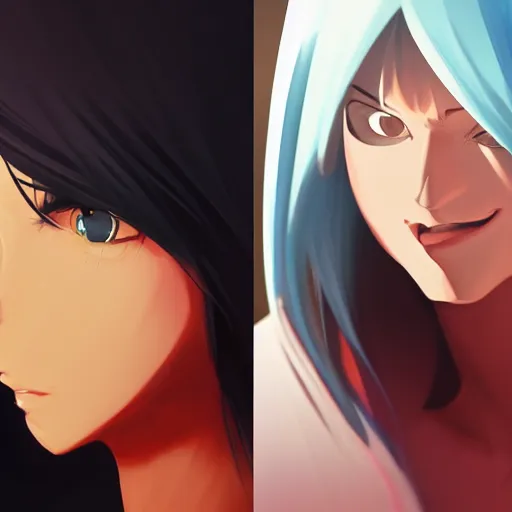 Image similar to face icon stylized minimalist bleach, loftis, cory behance hd by jesper ejsing, by rhads, makoto shinkai and lois van baarle, ilya kuvshinov, rossdraws global illumination