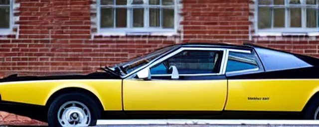 Image similar to a single 1 9 7 6 lotus esprit and 1 9 6 9 dodge charger hybrid, dslr