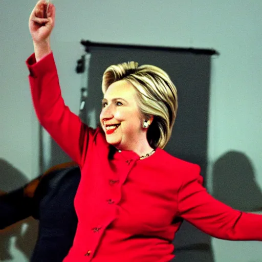 Prompt: Hilary Clinton Poll dancing