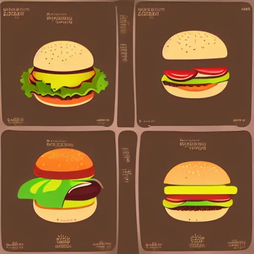 Prompt: Cute floating burger cheese design, vector art