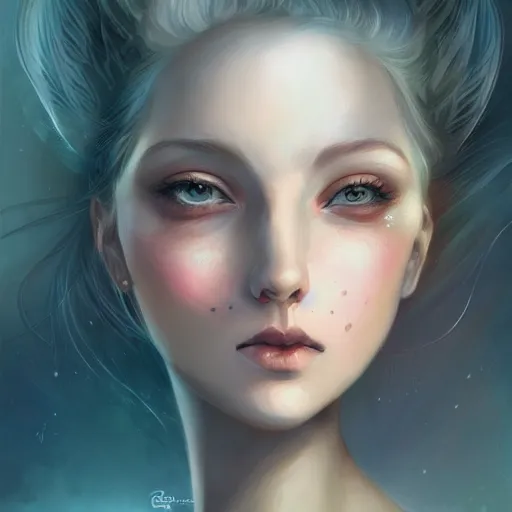 Image similar to a portrait in the style of anna dittmann and loish and charlie bowater.