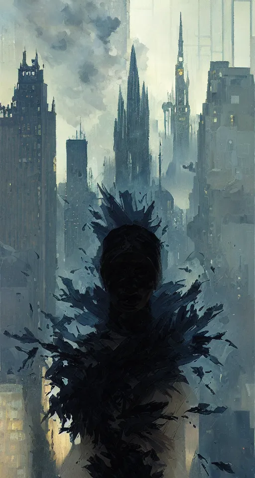 Image similar to ashes crystal, fierce, scattered, black smoke, intricate, tall windows, cast shadows, impressionistic oil painting by alexi zaitsev, malcom liepke, ilya kuvshinov, melinda matyas, victo ngai, denis sarazhin. bold brush strokes, fractal leaves, masterpiece