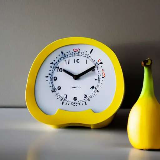 Image similar to an alarm clock that looks like a banana,