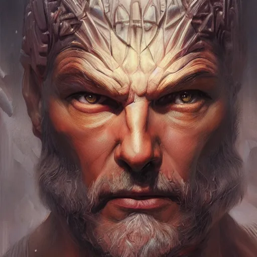 Prompt: portait of zeus fuced with lucifer, drark, marvel comics, dark, intricate, highly detailed, smooth, artstation, digital illustration by ruan jia and mandy jurgens and artgerm and wayne barlowe and greg rutkowski and zdislav beksinski