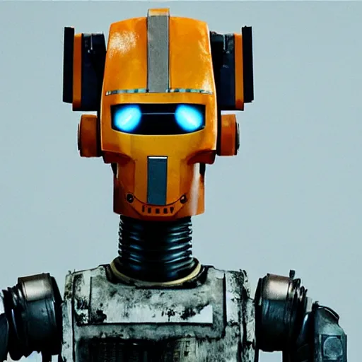 Prompt: film still from the movie chappie of the robot chappie furry anthro anthropomorphic stylized cat head android service droid robot machine fursona