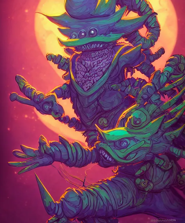 Prompt: a gnomish creature in a yu gi oh artstyle, adorable and whimsical,, fantasy, elegant, digital painting, artstation, unreal engine, octane render, concept art, matte, sharp focus, vibrant colors, high contrast, illustration, art by james jean and philippe druillet and josan gonzalez
