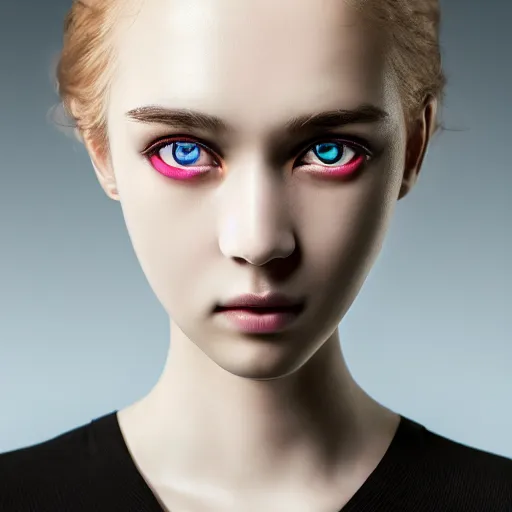 Image similar to prompt, modelsociety, radiant skin, huge anime eyes, rtx on, perfect face, intricate, sony a 7 r i v, symmetric balance, polarizing filter, photolab, lightroom, 4 k, dolby vision, photography award, by stefan kostic