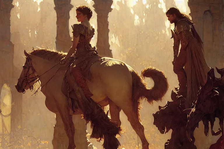 Image similar to game of thrones, painting by gaston bussiere, craig mullins, j. c. leyendecker, greg rutkowski, alphonse mucha