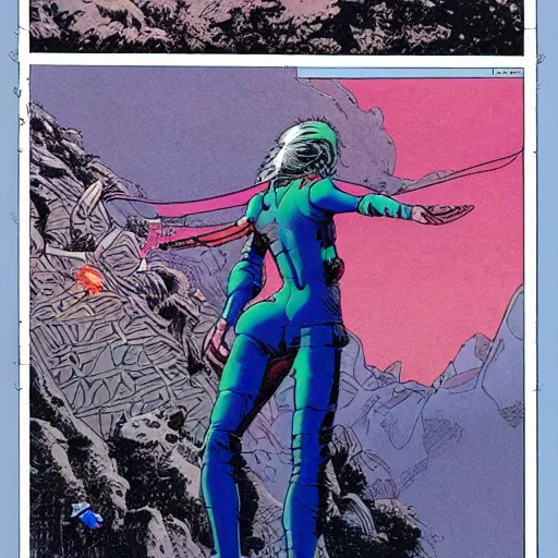 Image similar to a character by moebius