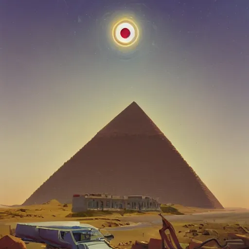 Image similar to eye of horus, wedjat eye, udjat eye, egypt by simon stalenhag