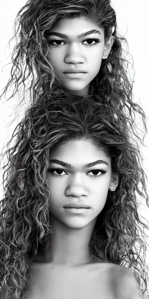 Image similar to A portrait photograph of Zendaya Ultra detailed, hyper realistic, 4k