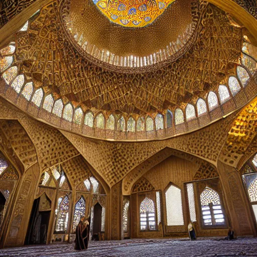 Image similar to steampunk isfahan grand mosque