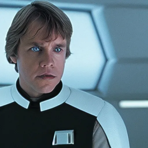 Prompt: luke skywalker in a starfleet uniform