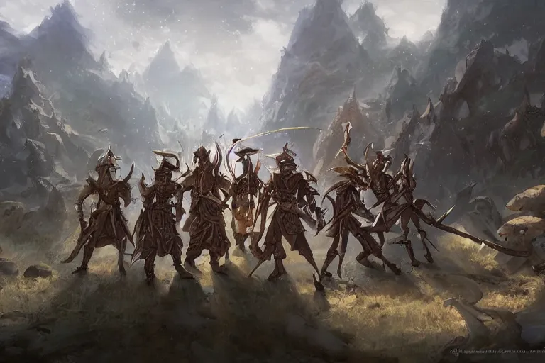 Image similar to dungeons and dragons fantasy painting, phalanx of ashigaru mice, anime inspired, by brian froud, jessica rossier, and greg rutkowski