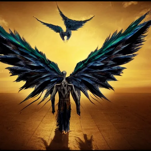 Image similar to monster with 4 wings