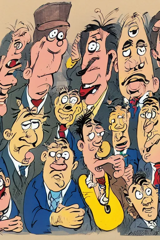 Prompt: concept art, people tired of bullshit, big head, sit lookin tired at camera, lazy, by martin rowson, rayma suprani, peter kuper, ted rall, dr seuss, milt gross, tex avery, by virgil partch, 8 k, uhd, realistic,