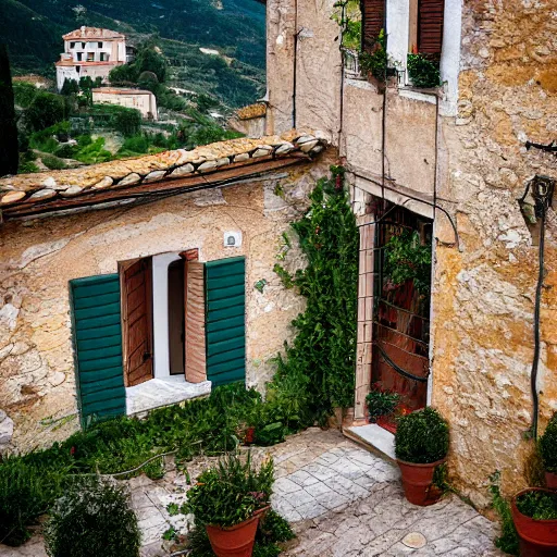 Image similar to A house in an Italian village, photography