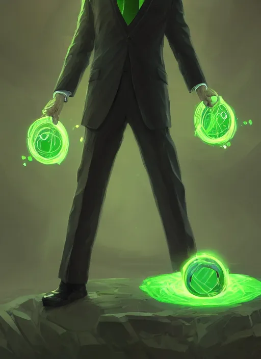 Prompt: a highly detailed illustration of bald old man wearing suit with green glowing eyes, dramatic standing pose, nuclear background, intricate, elegant, highly detailed, centered, digital painting, artstation, concept art, smooth, sharp focus, league of legends concept art, wlop.