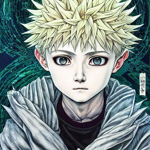 Prompt: beautiful portrait of killua zoldyck painted in jacek yerka aykut aydogdu and leslie zhang style drawn by vania zouravliov and takato yamamoto, inspired by cyberpunk, intricate acrylic gouache painting, high detail, sharp high detail, artstation, manga and anime