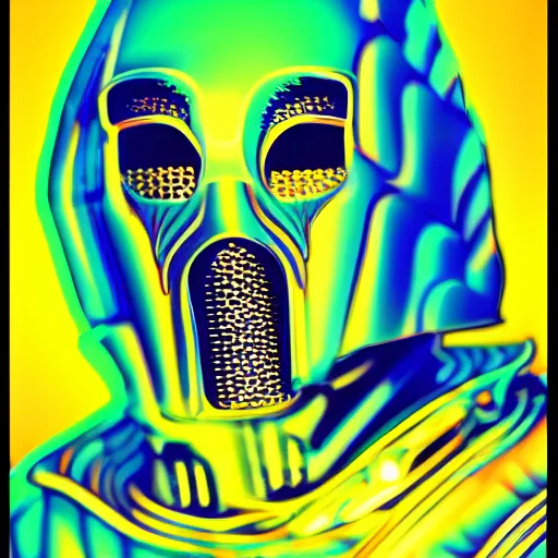 Image similar to vector c 3 po in hoodie, portrait, vaporwave, synthwave, neon, vector graphics, cinematic, volumetric lighting, f 8 aperture, cinematic eastman 5 3 8 4 film