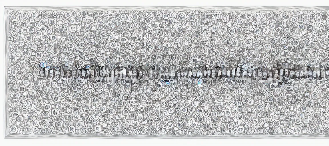 Image similar to symmetry! portrait of multiple humans meeting, humans scientific intelligences, mooc, organic and intricate, elegant, highly detailed, concept art, smooth lines, sharp focus, illustration, shadows, penned with thin coloured pens on white, 8 k