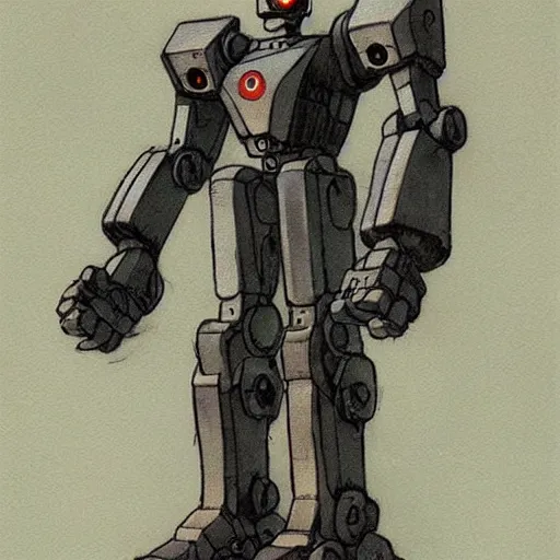 Prompt: mecha (((((((((((giant retro human shaped robot. Iron giant))))))))))) . muted colors. by Jean-Baptiste Monge !!!!!!!!!!!!!!!!!!!!!!!!!!!!!!!!!!!!!!!!