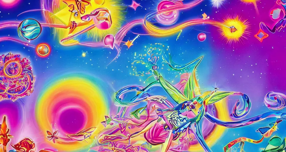 Image similar to the two complementary forces that make up all aspects and phenomena of life, by Lisa Frank,