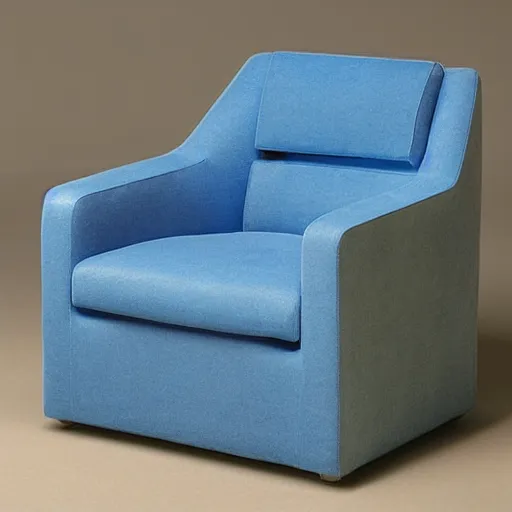 Image similar to a blue hexagonal armchair