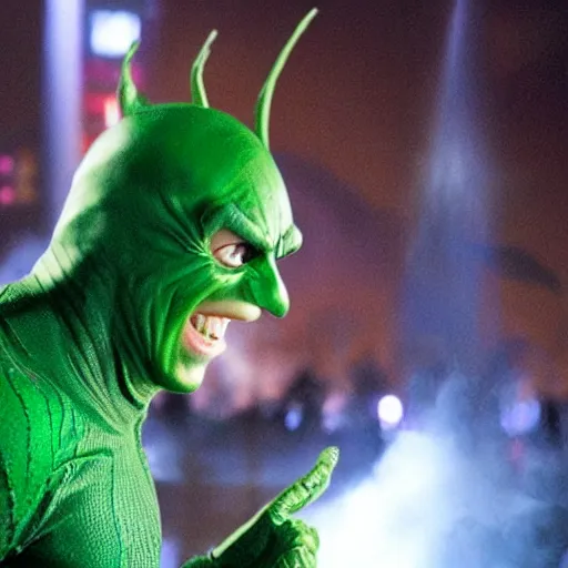 Prompt: Adam Sandler as the Green Goblin