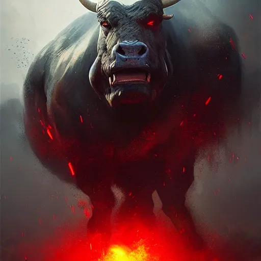 dangerous bull wallpaper