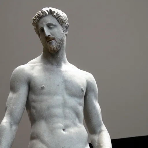 Prompt: ryan gosling as roman statue