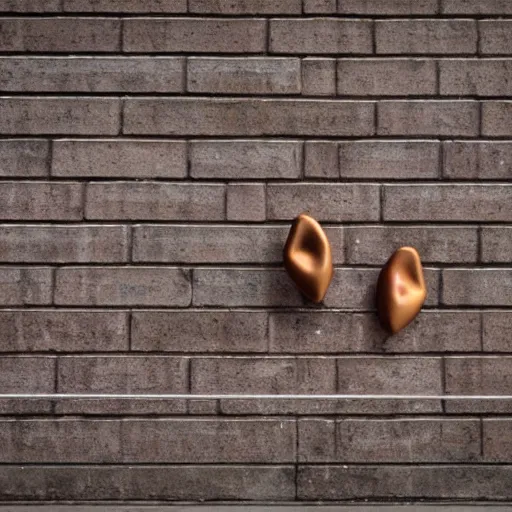 Image similar to human ears on a wall