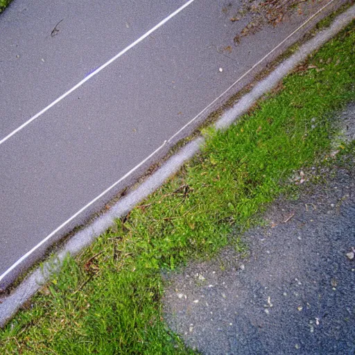 Image similar to topdown fotage of an old abandoned road