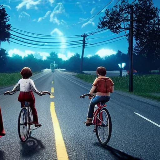 Image similar to Open-world PS5 Stranger Things video game