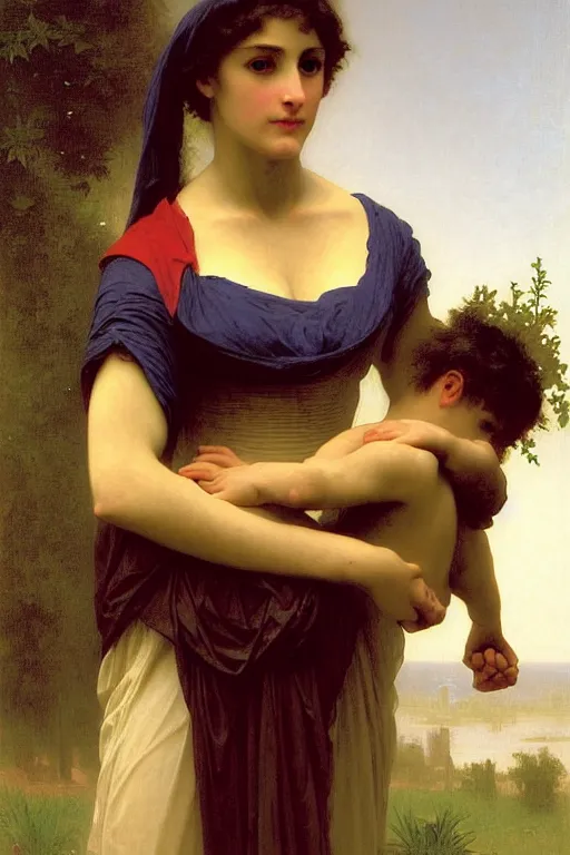 Image similar to portrait of a robots, majestic, solemn, by bouguereau