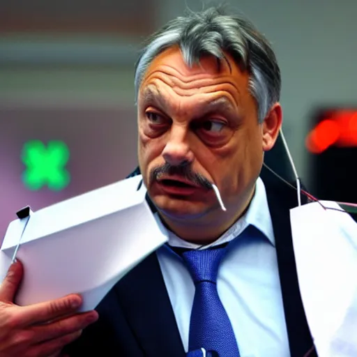 Image similar to Viktor Orban as Gordon Freeman