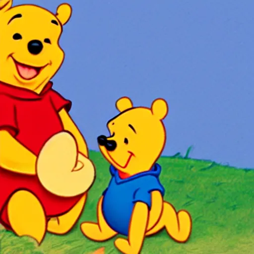 Image similar to Winnie the Pooh addressing the public