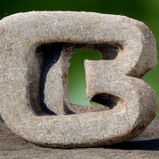 Image similar to letter s in the shape of a stone