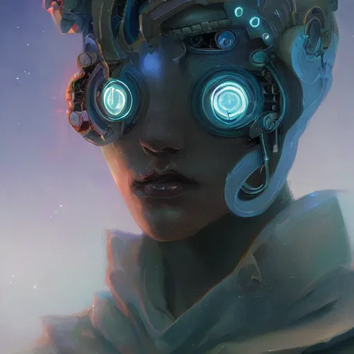 Image similar to portrait of a beautiful cybernetic mage, cyberpunk concept art by pete mohrbacher and seb mckinnon and beksinski and josan gonzales, digital art, highly detailed, intricate, sci-fi, sharp focus, Trending on Artstation HQ, deviantart, unreal engine 5, 4K UHD image