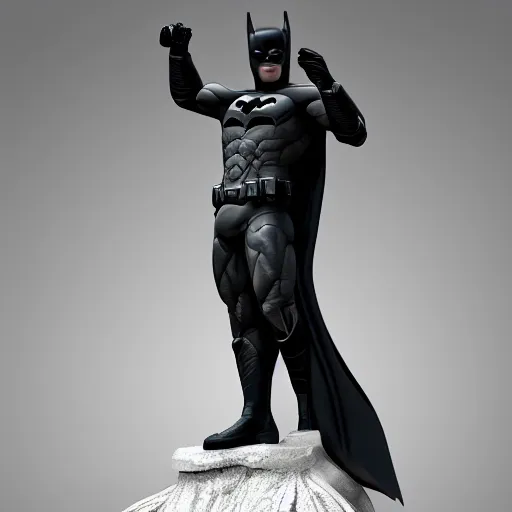 Prompt: marble statue of Batman, reneissance, 4K, detailed, glossy, high quality, realistic,