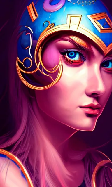 Image similar to the god athena, portrait, sharp focus, digital art, trippy, concept art, dynamic lighting, art by emylie boivin, rossdraws