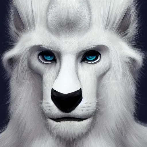 Image similar to portrait of a white panter with a very long fur and wizard hat, fantasy, trending on artstation, heroic pose, illustration, highly detailed, simple, 8k