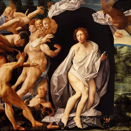 Prompt: zuckerberg emerging from a cocoon, renaissance style