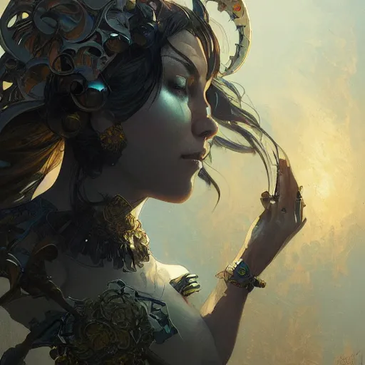 Image similar to tormented iron soul , highly detailed, digital painting, artstation, concept art, sharp focus, illustration, art by artgerm and greg rutkowski and alphonse mucha