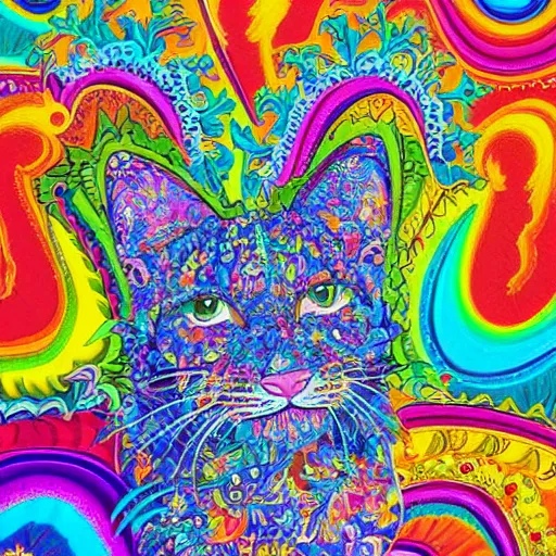Prompt: an incredibly detailed masterpiece collaborative painting by Lisa Frank, ornate, detailed, high resolution, wow!, intricate