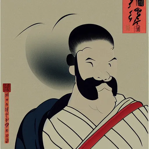 Prompt: jigoro kano, digital art, utamaro kitagawa style