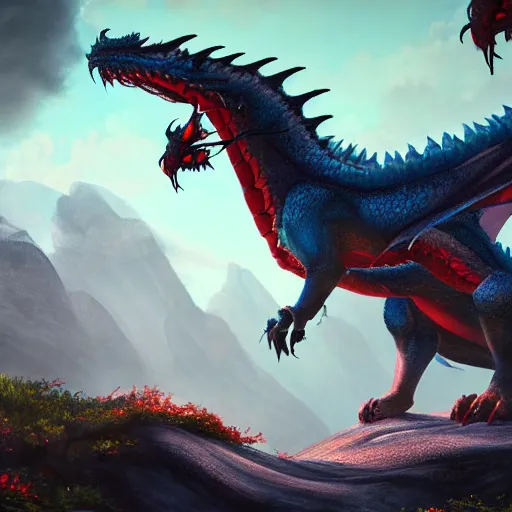 Prompt: a beautiful painting of giant dragon, 4 k detailed, cinematic lighting, highly detailed, hyperrealistic, unreal engine