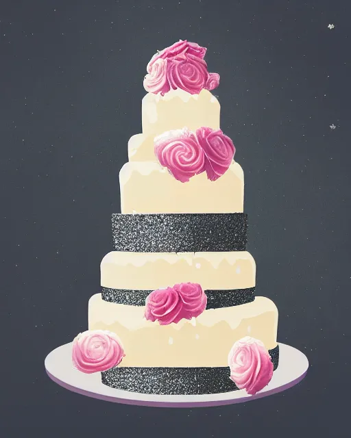 elegant quartz raspberry wedding | OpenArt dripping | cake Stable Diffusion