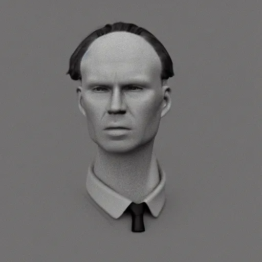 Prompt: 35mm film, a soviet man portrait, frontal view, middle plane, artistation render